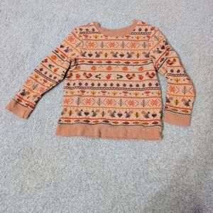 Little Sleepies Kids Autumn Patterned Sweatshirt - Orange and Brown